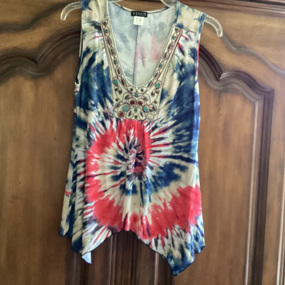 Unique top with beading on front  Venus Clothing
